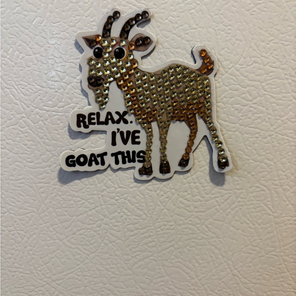 Gold and Brown Goat Magnet